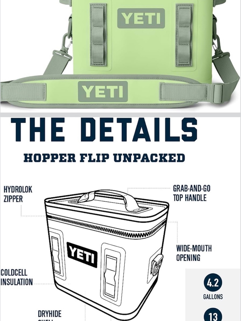 Yeti Hopper Flip Portable Toiletry Bag - Light Green